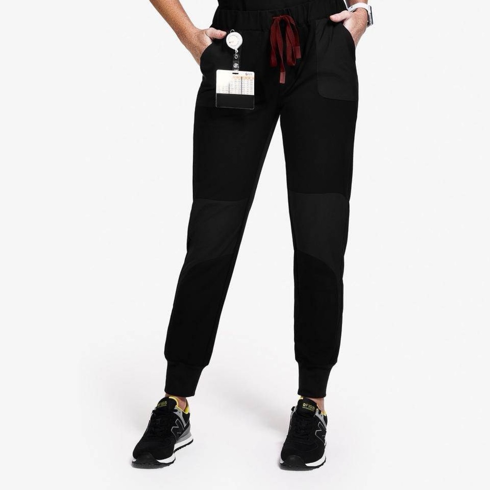 Figs Black Track Pants Relaxed Fit Joggers - Picture 3 of 3